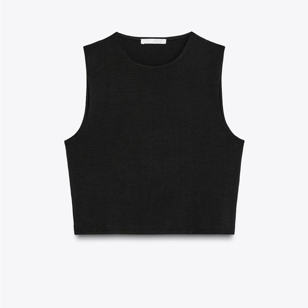 Zara Black Crop Top